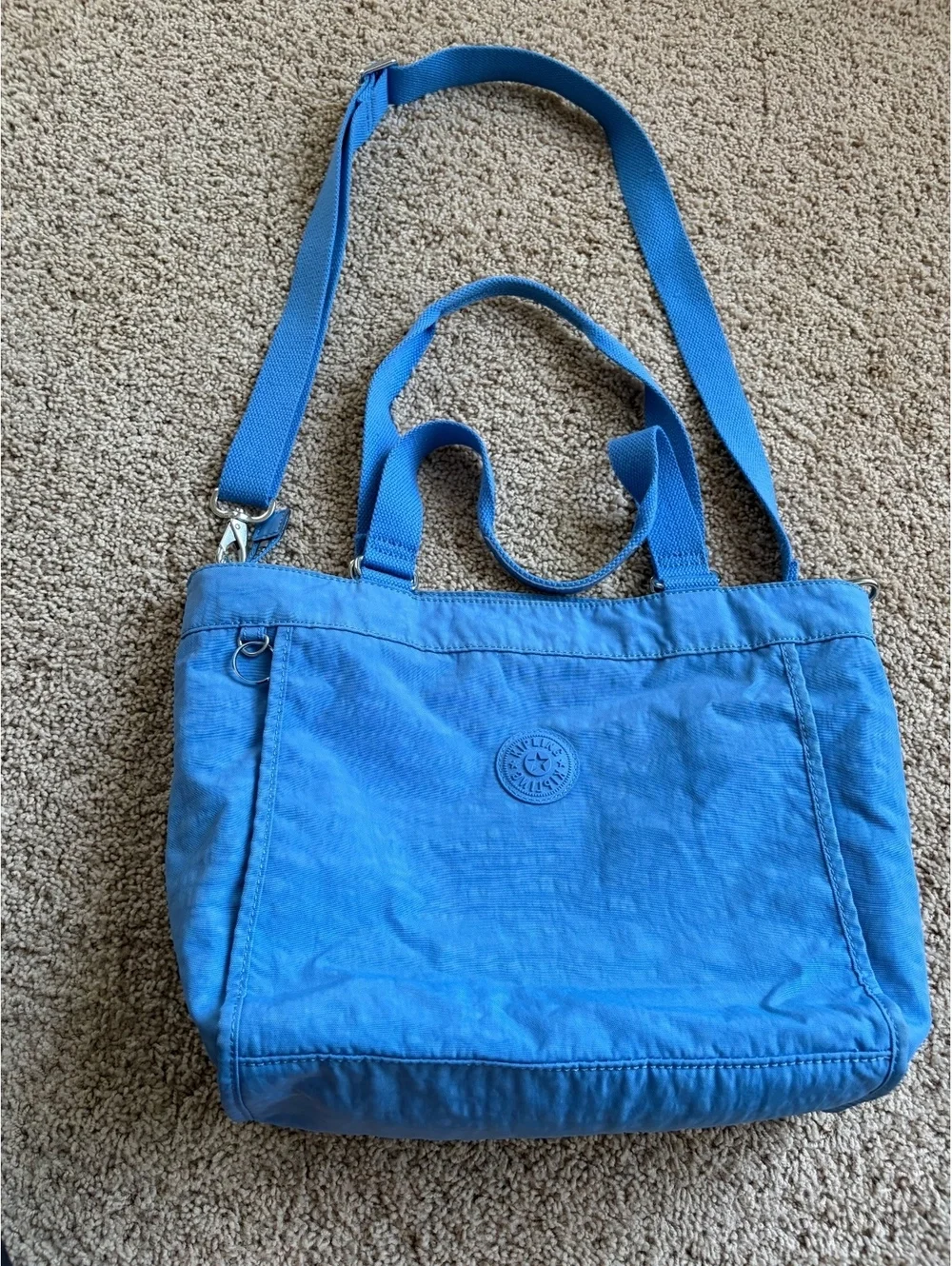 Blue Kipling medium tote bag crossbody hobo